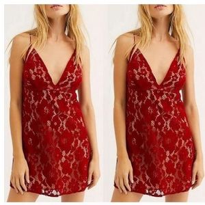 NWOT FP Dangerous Love Lace Mini Dress